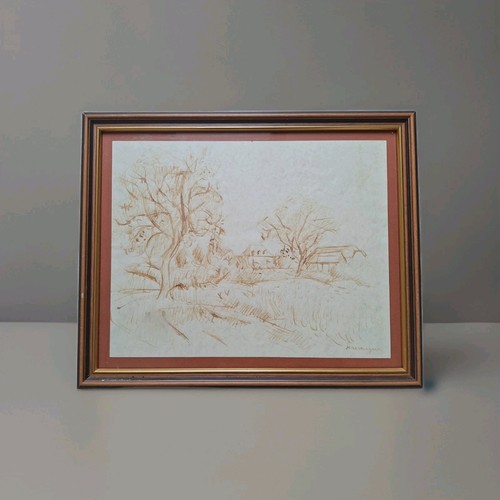 Dessin ancien original signé - dessin,