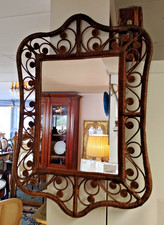 MIROIR OSIER Vintage Glace Ajoure Decoration Murale Rectangle 11MAG 18/09