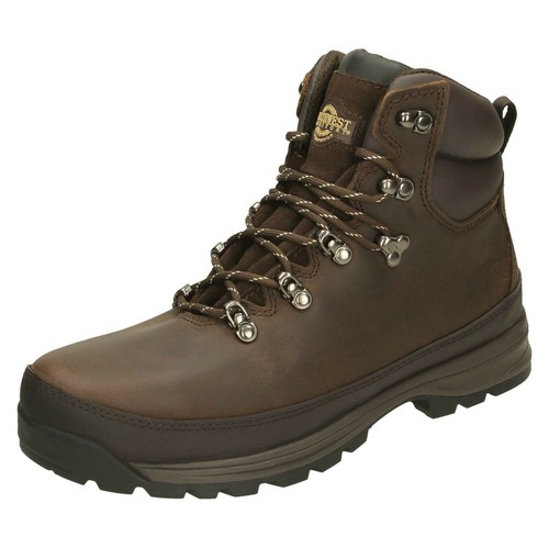 Bottes cuir marron foncé - en,