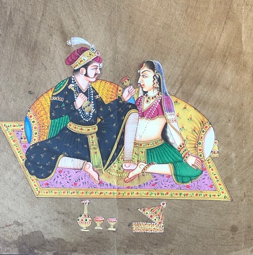 Miniature qajar indienne - miniature, ou