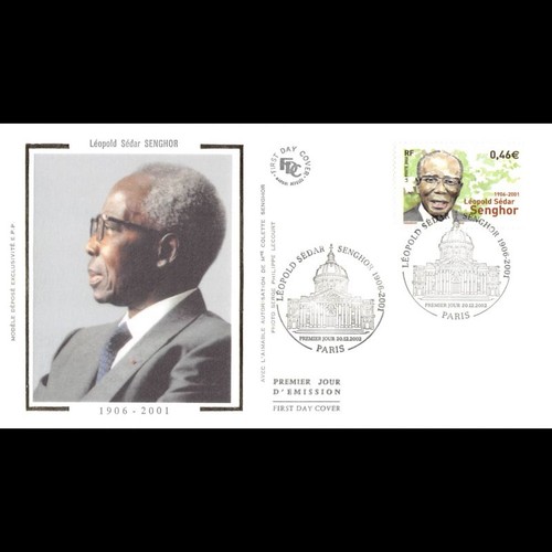 Fdc soie léopold - léopold, sédar