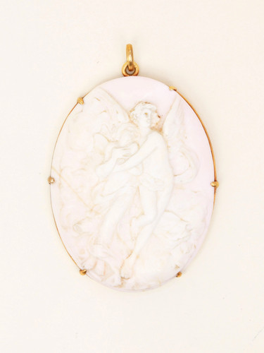 Pendentif ovale jaune - ovale, or