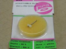 Saphir Diamant Pointe Aiguille Stylus  de remplacement pour Philips 3302