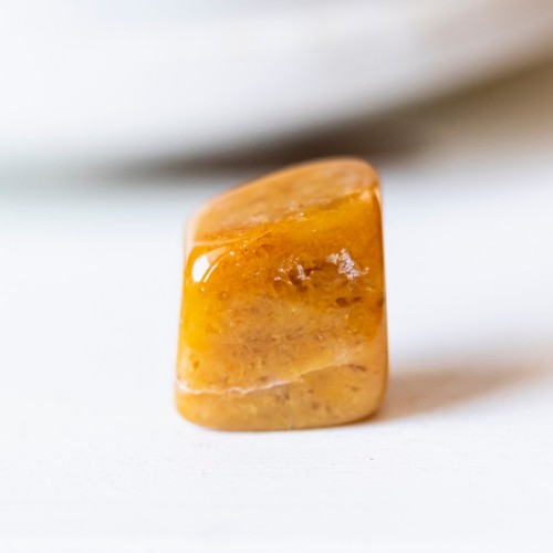 Jade jaune pierre roulée - jaune,