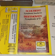 cassette audio BEETHOVEN SYMPHONIE 5 SCHUBERT SYMPHONIE INACHEVEE LORIN MAAZEL