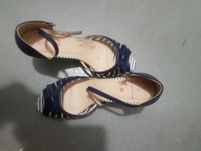 SANDALES BLEU MARINE NAF NAF POINTURE 39 BON ETAT FERMEES DERRIERE