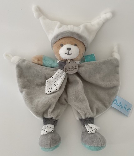 Doudou plat mouchoir ours - mouchoir,