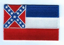 PATCH THERMOCOLLANT  MISSISSIPPI - 9 X 6 CM- NEUF -DECORATION USA /BIKER