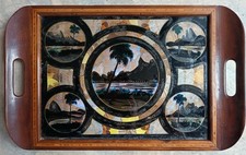 Ancien très beau plateau art