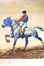 Estampe Le Jockey n 5 de Francisque Rebour signée au crayon Paris 1925