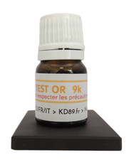 1 kit réactif test testeur à tester or 9 carats 375/1000   + pierre 40 X 45 mm