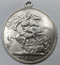 RARE Monnaie Argent, 1 Crown 1897 Victoria - GREAT BRITAIN (28.3g)