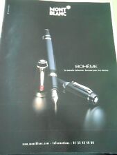 Publicté Advertising 2001  Stylo Mont Blanc Bohême 