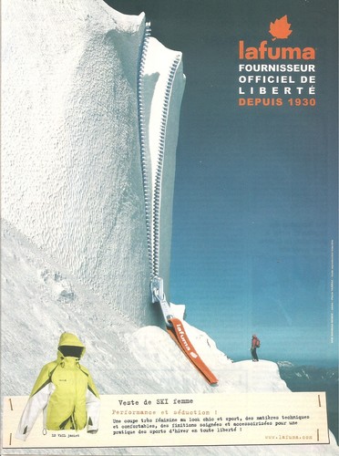 Publicite lafuma veste ski - de,
