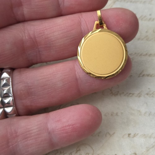 Pendentif médaille plaqué - pendentif,