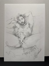 Dessin Original Signé Nu