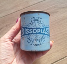 DISSOPLAST ANCIENNE BOITE RUSTINES VULCANISATION BICYCLETTE VELO GARAGE DECO