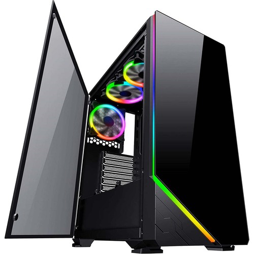 Boîtier gaming rgb atx - rgb,