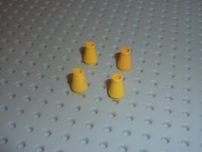 4 x LEGO Yellow cone ref 4589