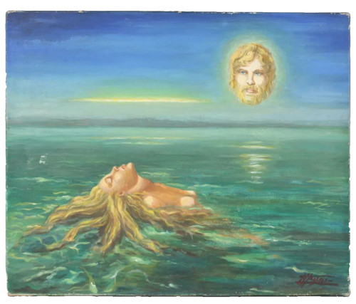 Femme nue mer - , surréaliste