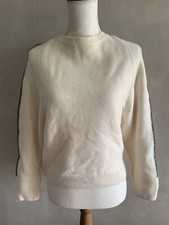 Lacoste Pull D'Hiver Made In France Blanc Cassé Taille XS / 34 En Très Bon État