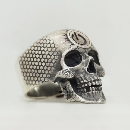 Bague homme crâne biker - bague,