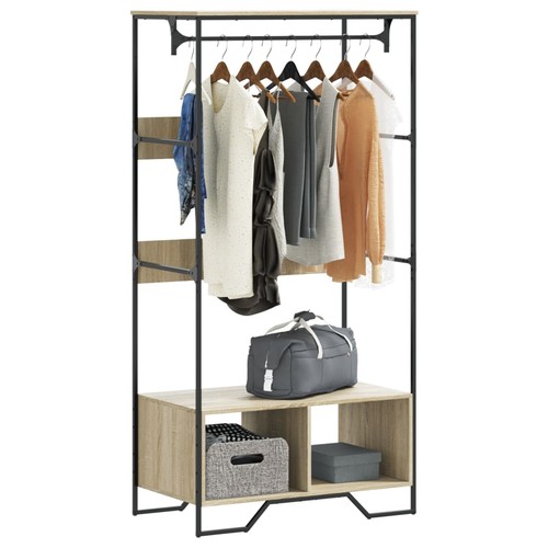 Armoire noir 90x50x180 - cm, bois
