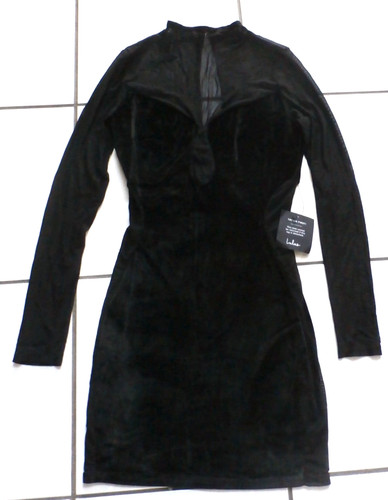 Nwt lulus black velvet - velvet, mesh