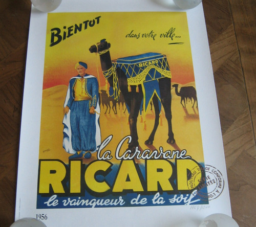 Affiche ricard 1956 série - ricard,
