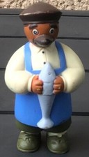 Figurine Petit Ours Brun Avec Un Poisson, Bayard Presse 2003