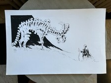 THOMAS FRISANO GRAND DESSIN ORIGINAL SIGNÉ 32 x 50 cm EN PARFAIT ÉTAT