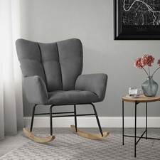 Chaise bascule gris - à, foncé