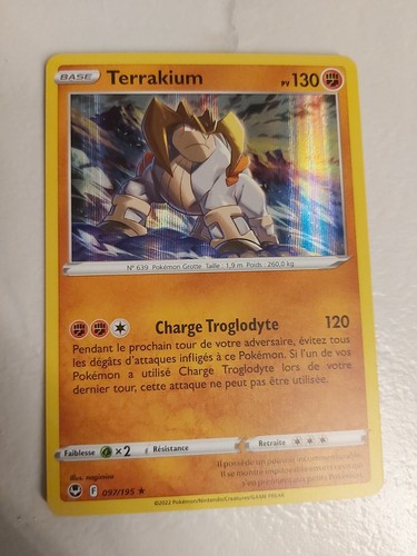 Carte pokémon holo terrakium - pokémon,