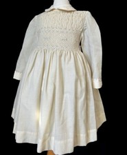 Vintage Italian Handmade Smocked Baby/Toddler Dress in Viyella