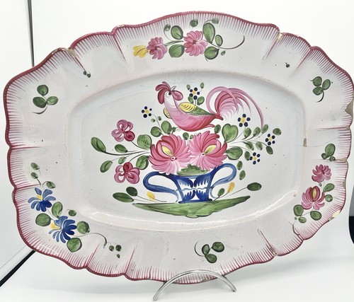 Grand plat faïence