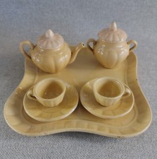 SERVICE MINIATURE TÊTE A TÊTE DINETTE FAIENCE PROBABLE APT OU CLAIREFONTAINE