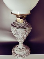 Ancienne Lampe À Pétrole DUPLEX Avec Globe 57 Cm XIXème Siècle 