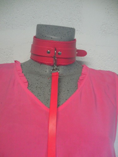 Collier rouge soumission - collier,