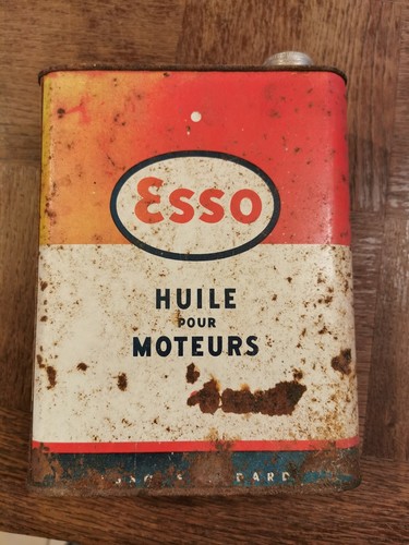 Ancien bidon huile esso - d'huile, "