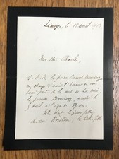 Lettre Prince Cambodge Limoges