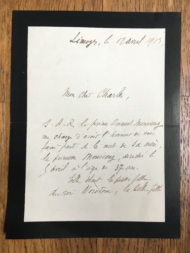 Lettre prince cambodge - prince,