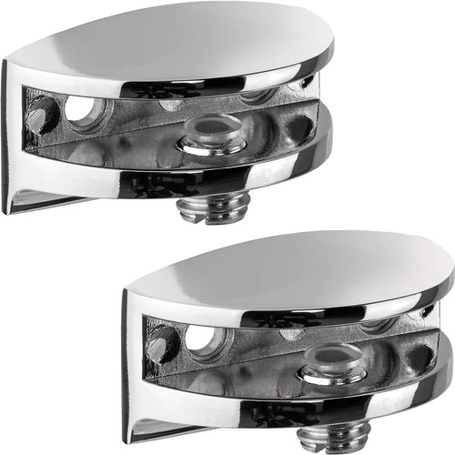 Support verre chrome - 2x,