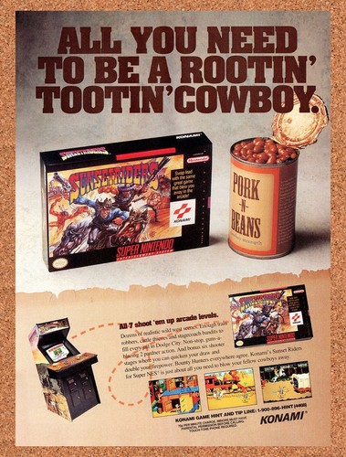 1993 sunset riders - 1993, snes