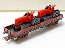 JOUEF 6520  WAGON PLAT SNCF AVEC CHARGEMENT DE 2 TRACTEURS AGRICOLE  HO
