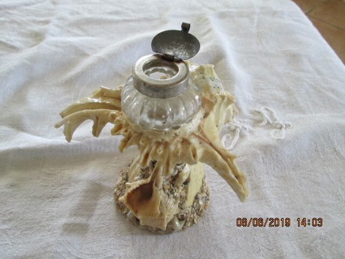 Encrier verre monte sur - en,