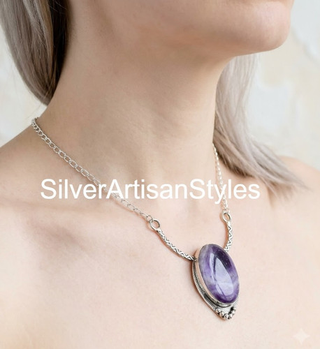 Collier chaîne fait main - , en