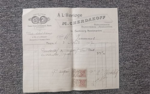 Antique invoice l horloge - antique,