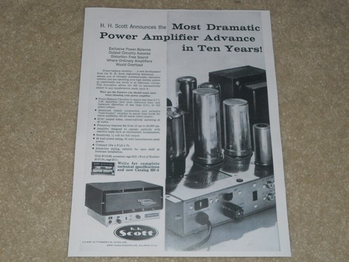 Scott 250 amplificateur - scott, tube