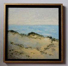 huile au couteau  "A TRAVERS DUNES 2 " -  artiste réf   DROUOT ARTPRICE AKOUN