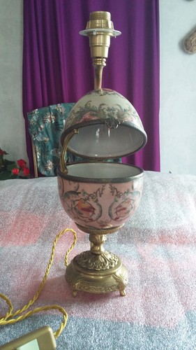 Vintage lampe en porcelaine - lampe,